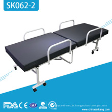 Lit de clinique d&#39;hôpital de luxe de commande manuelle de meubles de SK062-2